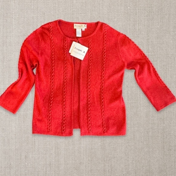 Joseph A. Red silk sweater , New with tags - Picture 2 of 5